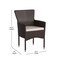 Flash Furniture Espresso Wicker Patio Chairs & Cream Cushions, PK 2 2-TW-3WBE074-BR-GG - alternate 3